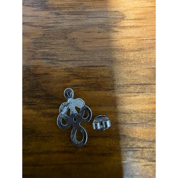 VTG Avon 80's Longevity SilverTone Knot Studs Classy Timeless - Picture 3 of 3